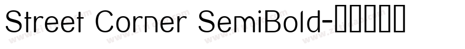 Street Corner SemiBold字体转换